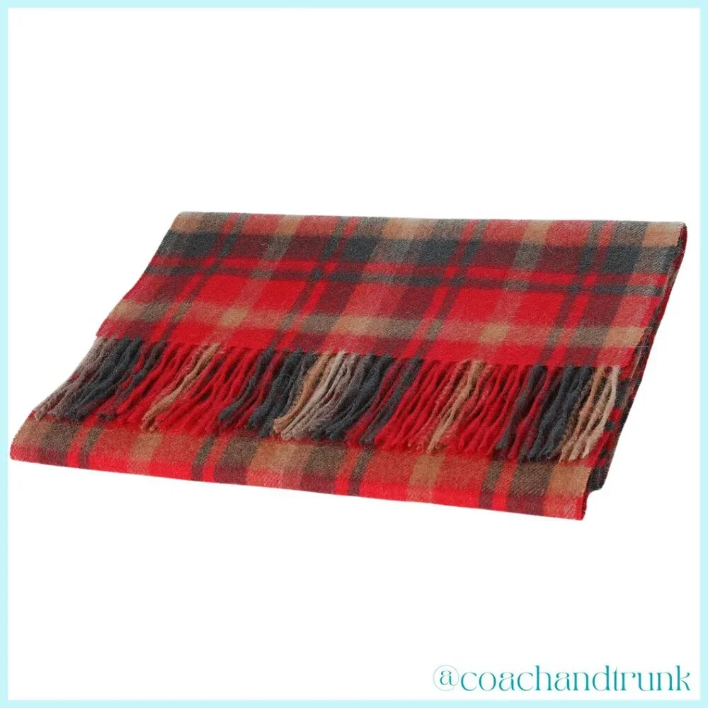 100% Lambswool Scarf Hypoallergenic SCOTTISH IMPORT THINK SOFT WARM TARTAN NWT